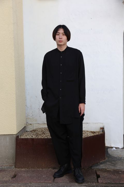 sulvam2020AW 新作Gabardine classic shirt"BLK" style.2020.9.21.