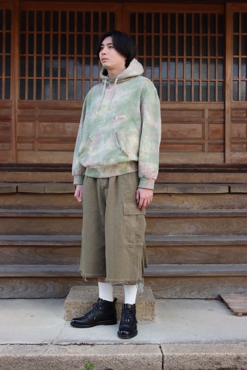 doublet WASTE VEGETABLE DYED HOODIE(22SS28CS209) style.2022.1.15.