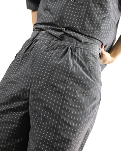 YOKE 24SS 新作 NYLON STRIPE WIDE SHIRT SET UP style 2024.5.5