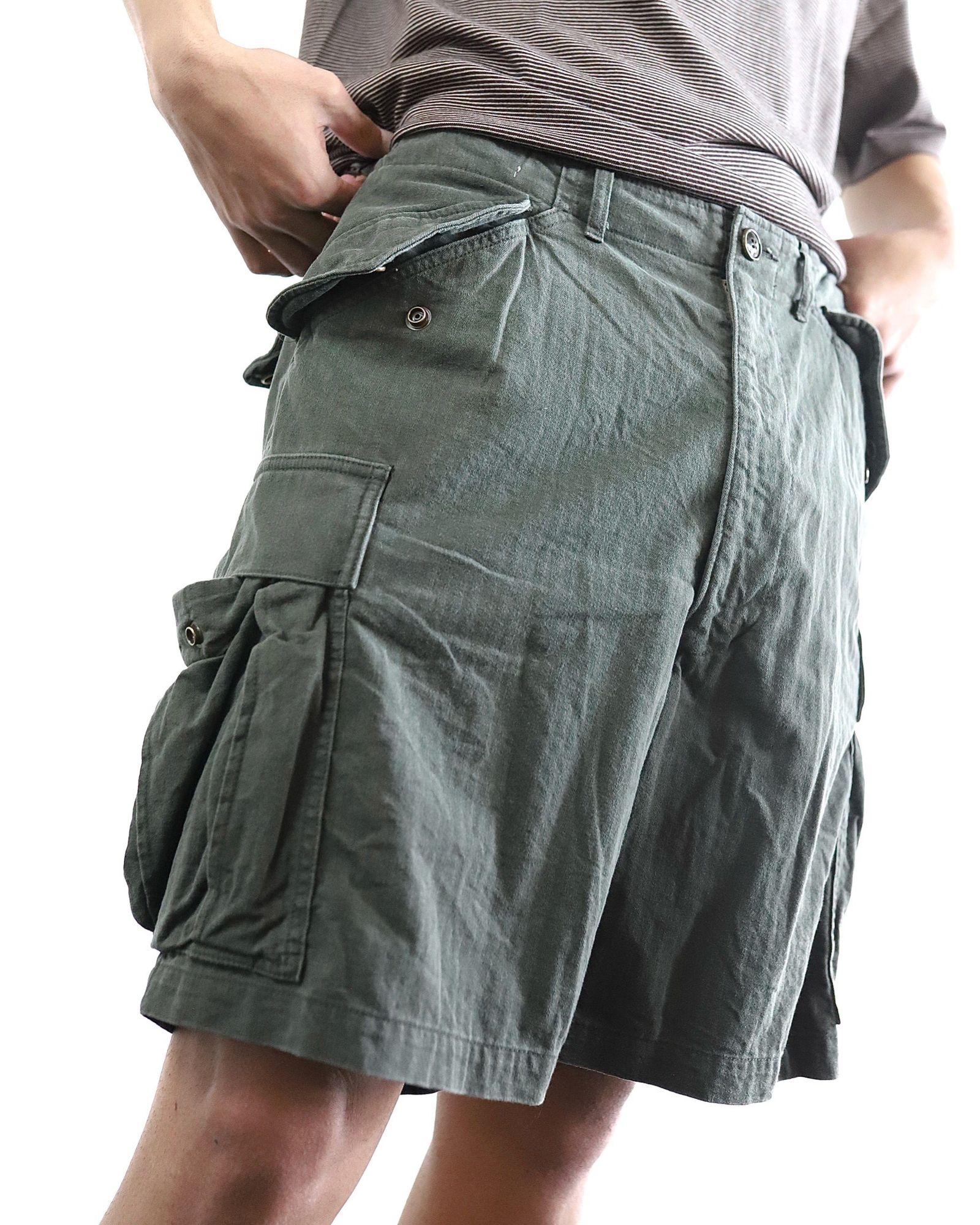 アプレッセ24SS High Gauge S/S Striped Skipper(ECRU×GREEN) style 2024.3.22