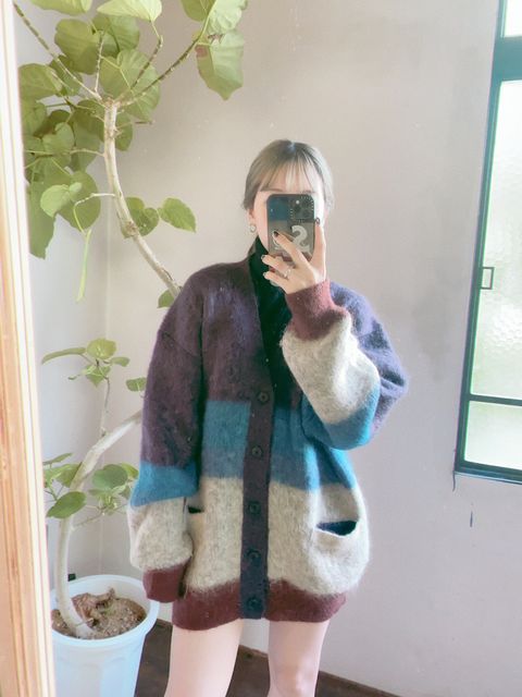 YOKE 新作MOHAIR BORDER CARDIGAN style.2023.8.28