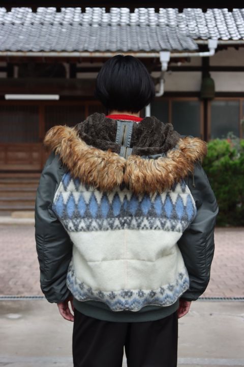 JUNYA WATANABE CdG MAN ウールジャガードN-2Bフライトジャケット style.2021.11.6