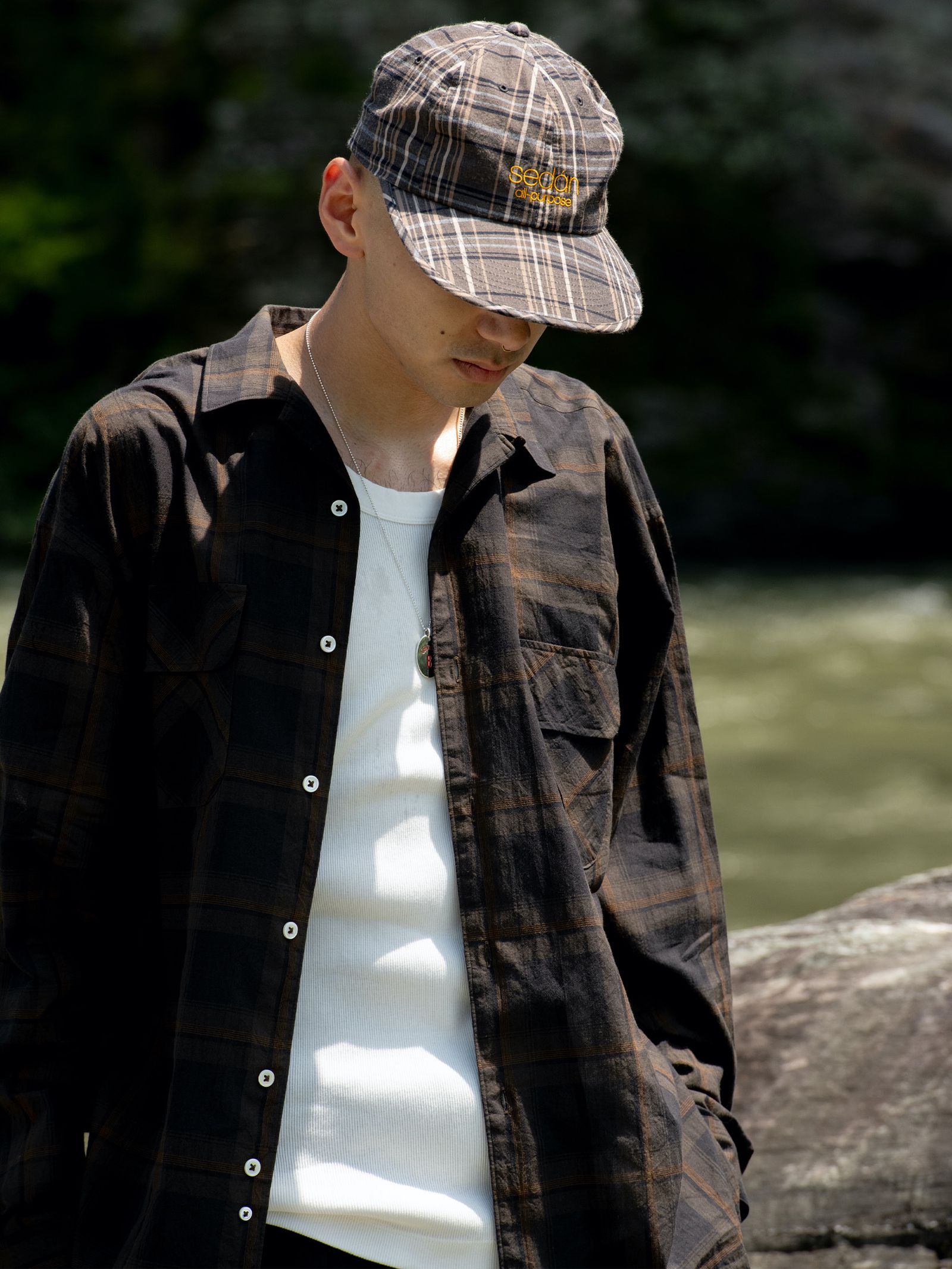 セダンオールパーパス SS25 Classic Logo Madras Plaid Cap(SD25S-CP05)Black Plaid