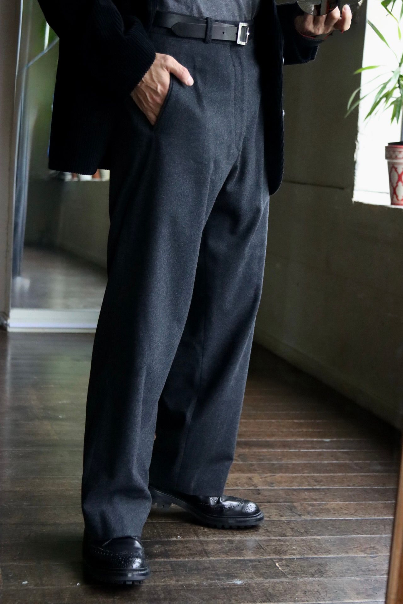 A.PRESSE アプレッセ 2025 STYLE2 Wool Flannel Wide Trousersスタイル.2025.9.13.