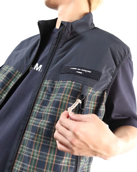 コムデギャルソンオム 24SS チェックジップアップベスト style 2024.4.5
