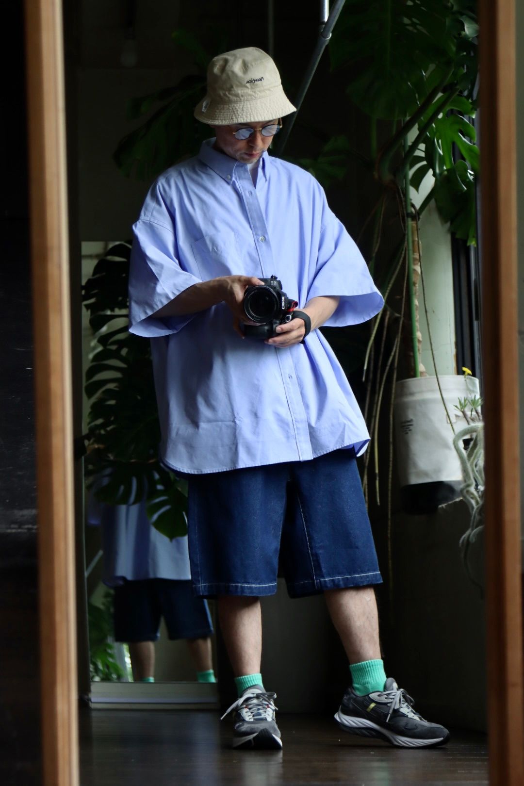 FreshService DRY OXFORD CORPORATE S/S B.D. SHIRT"BLUE"スタイル