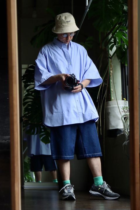 FreshService DRY OXFORD CORPORATE S/S B.D. SHIRT"BLUE"スタイル