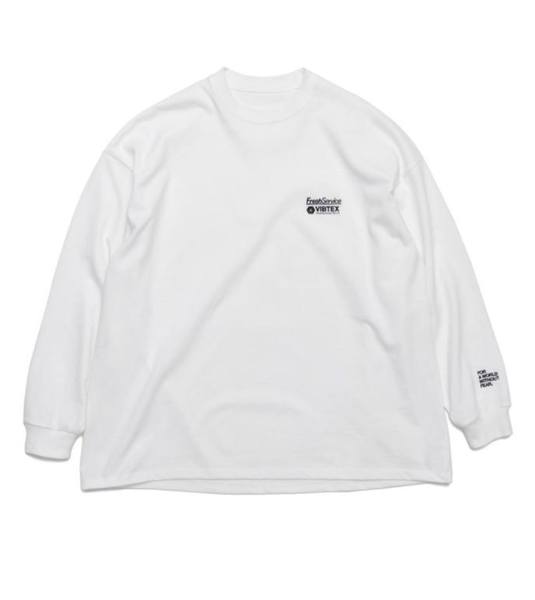 フレッシュサービス VIBTEX for FreshService L/S CREW NECK TEE (WHITE)
