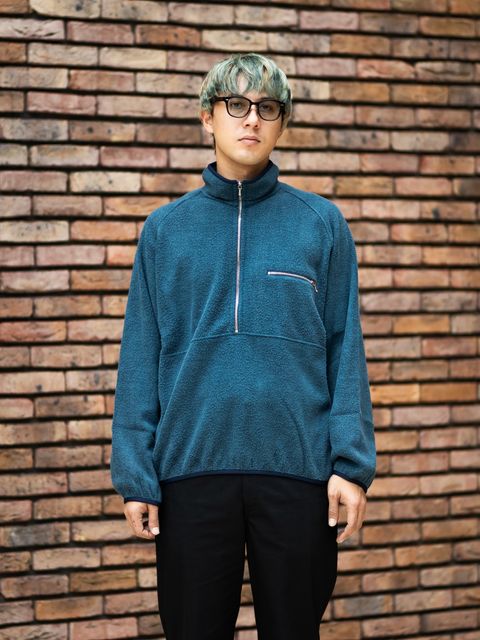A.PRESSE Vintage Silk Fleece Harf ZIP Jacket MARK STYLE