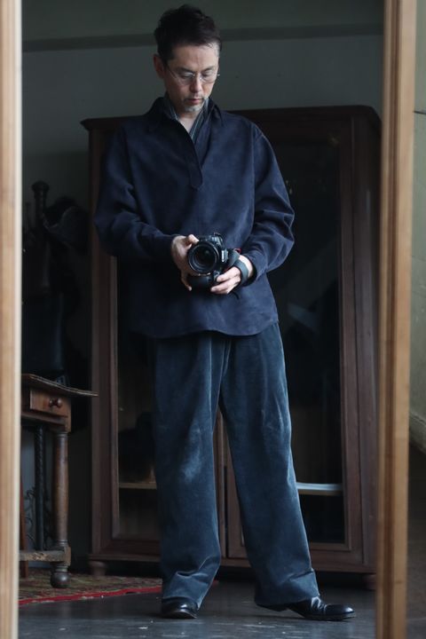 A.PRESSE アプレッセ24SS Leather Skipper Shirtスタイル