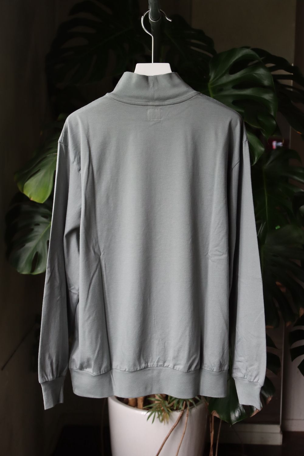 Blurhms Rootstock ブラームス 22fw Blurhmsrootstock Silk Cotton 80 High Neck Hem Rib L S Broots22f25 Sagegreen Mark