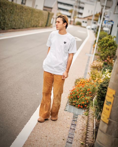 PLAY COMME des GARSONS RHINESTONE HEART Tシャツ(WHITE BLACK) 新作発売！