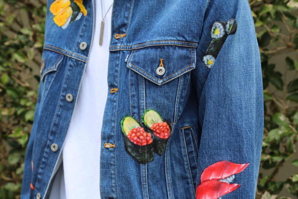 doublet FOOD HAND-PAINTED DENIM JACKET"L.BLUE"style.2020.8.8.