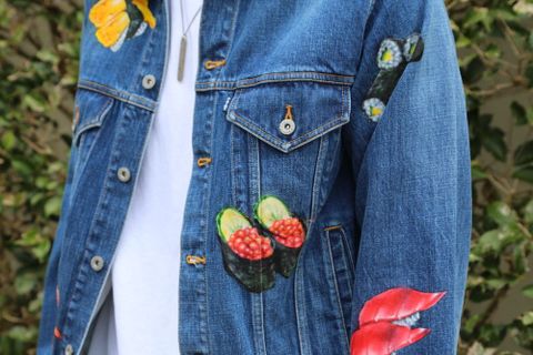 doublet FOOD HAND-PAINTED DENIM JACKET"L.BLUE"style.2020.8.8.
