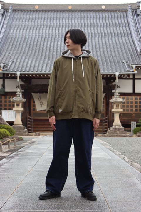 FreshService SWEAT HOODED SWING TOP"KHAKI×HEATHER GRAY"style