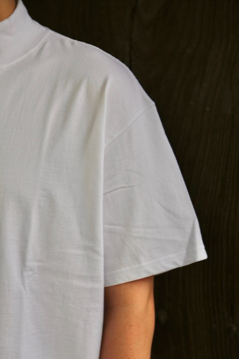 Graphpaper S/S Mock Neck Tee(GU212-70056B) style.2021.5.15.