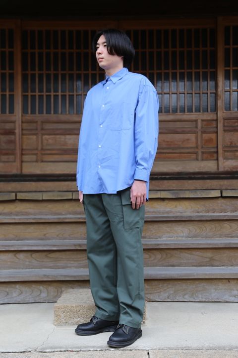 Broad L/S Oversized Regular Collar Shirt"BLUE"Style.2020.2.14.