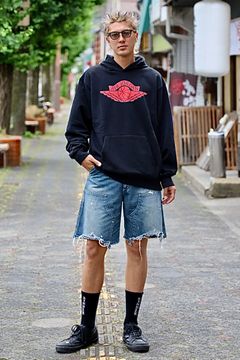 JORDAN BRAND × ©SAINT MXXXXXX M J SM FLC HOODIE MARKスタイル