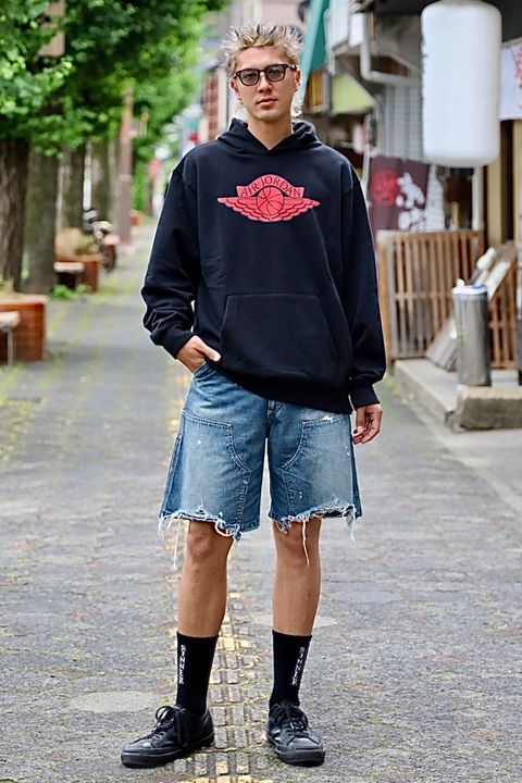 JORDAN BRAND × ©SAINT MXXXXXX M J SM FLC HOODIE MARKスタイル