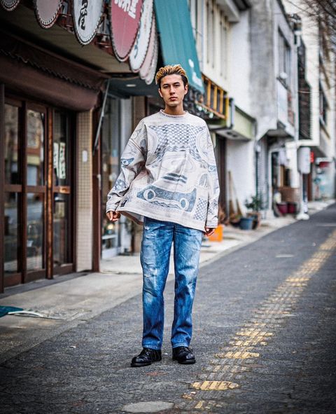 TALKING ABOUT THE ABSTRACTION ART REPLICA MOCK NECK スタイル