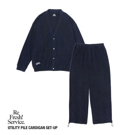 ReFresh!Service. “UTILITY PILE CARDIGAN SET-UP”(NAVY)☆9月27日(土)発売！