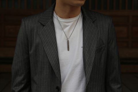 sulvam 2021SS 新作 Cut off short jacket&Bias wide pants style.2020.12.19.
