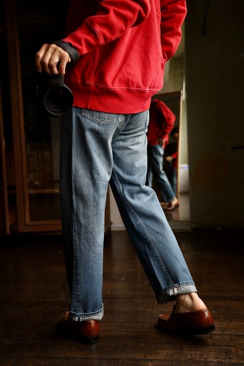 A.PRESSE 2025 STYLE2 No.2 Washed Denim Pantスタイル