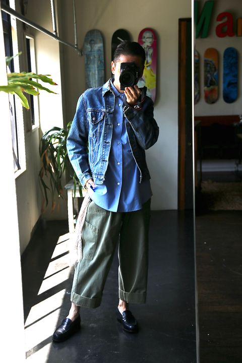 A.PRESSE Regular Collar Shirt"SAX"style.2021.7.28.