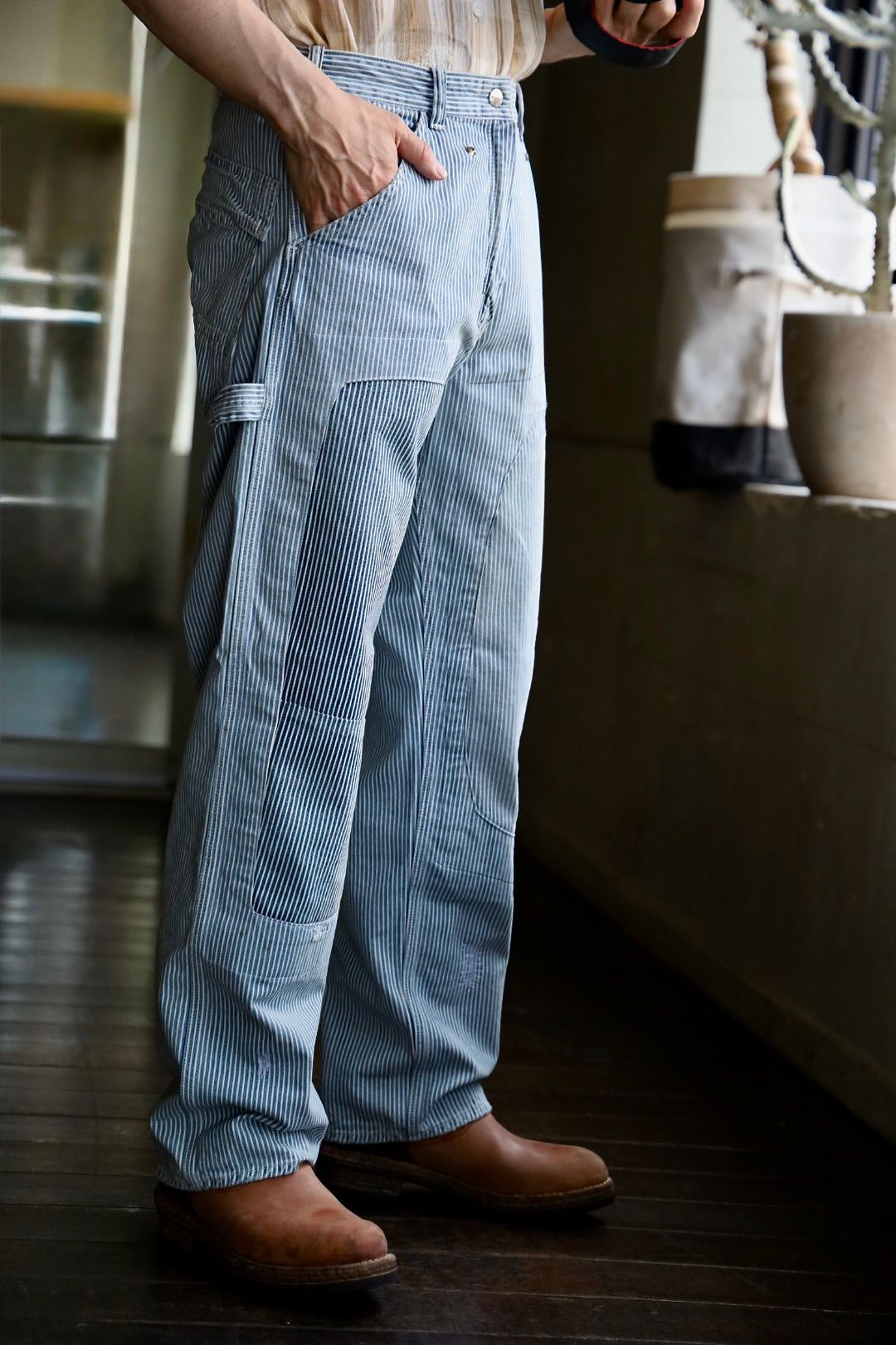 BOW WOW HICKORY PAINTER PANTS with SEPARATE APRONスタイル.2025.4.12.