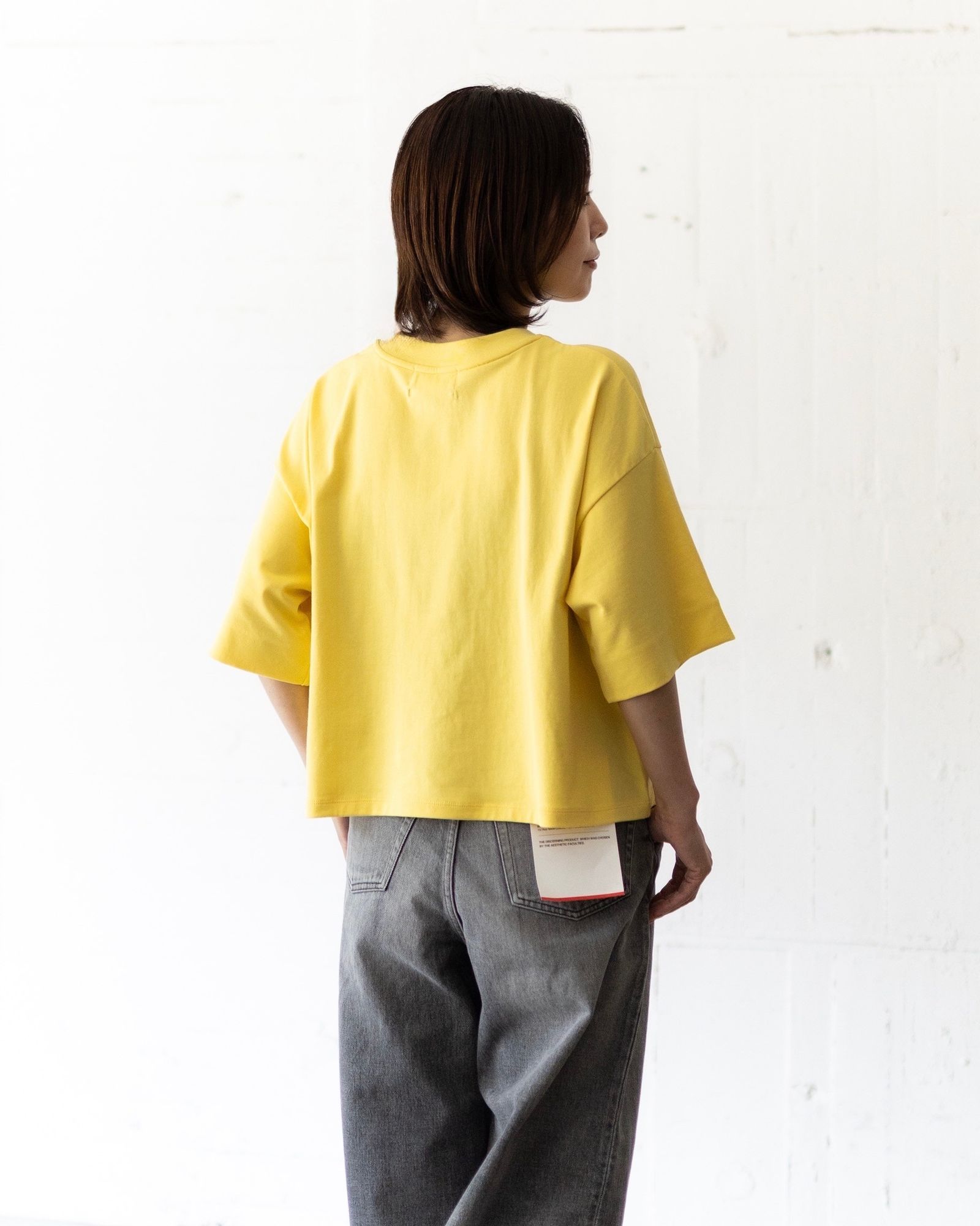 Graphpaper 25AW Women's  Tri Spun Cotton Balloon Sleeve Tee(GL253-70306)YELLOW