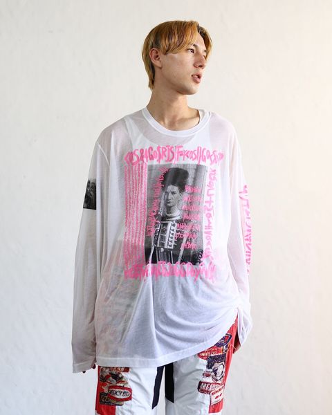 doublet 24SS 新作SEE-THROUGH PRINT LONG SLEEVE T-SHIRT style 2024.2.17