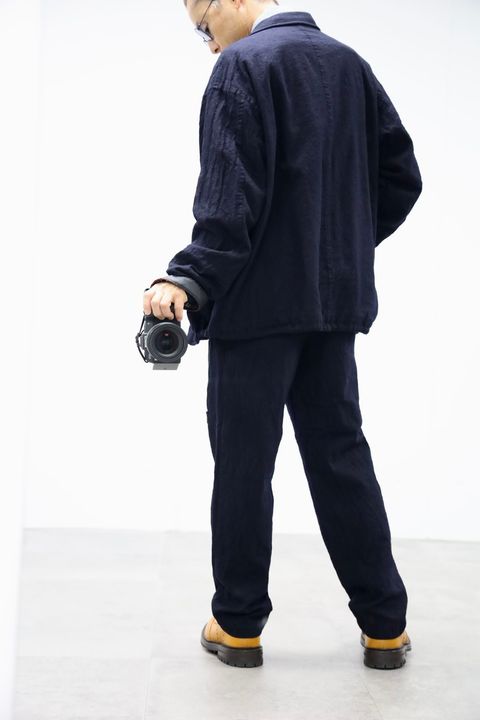 COMME des GARCONS HOMME ウールサージ製品縮絨3Bジャケットセットアップ"NAVY"スタイル2025.10.5.
