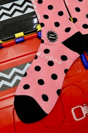 セントマイケル 26SS DOT SOCKS(SM-MK8-0000-104)PINK+BLACK★1月10日(土)発売！