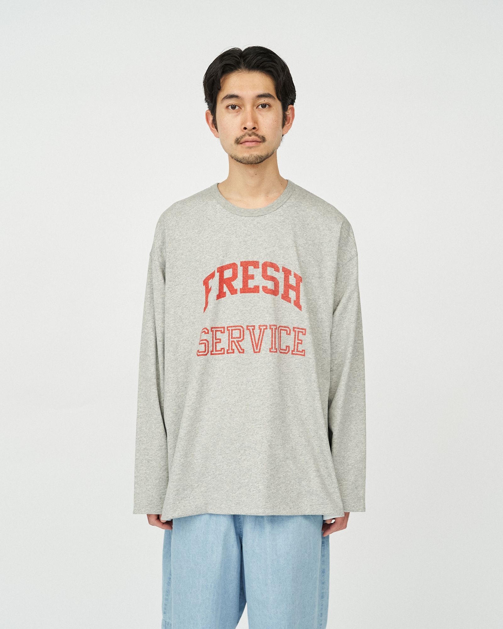 フレッシュサービス REVERSIBLE L/S TEE (FSC252-70041)H.GRAY