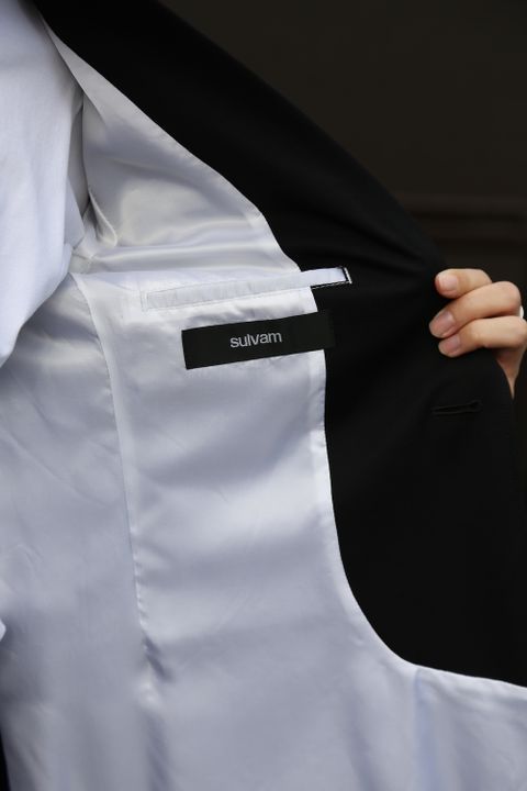 sulvam Gabardine classic short jacket"BLACK"Style.2020.9.6.