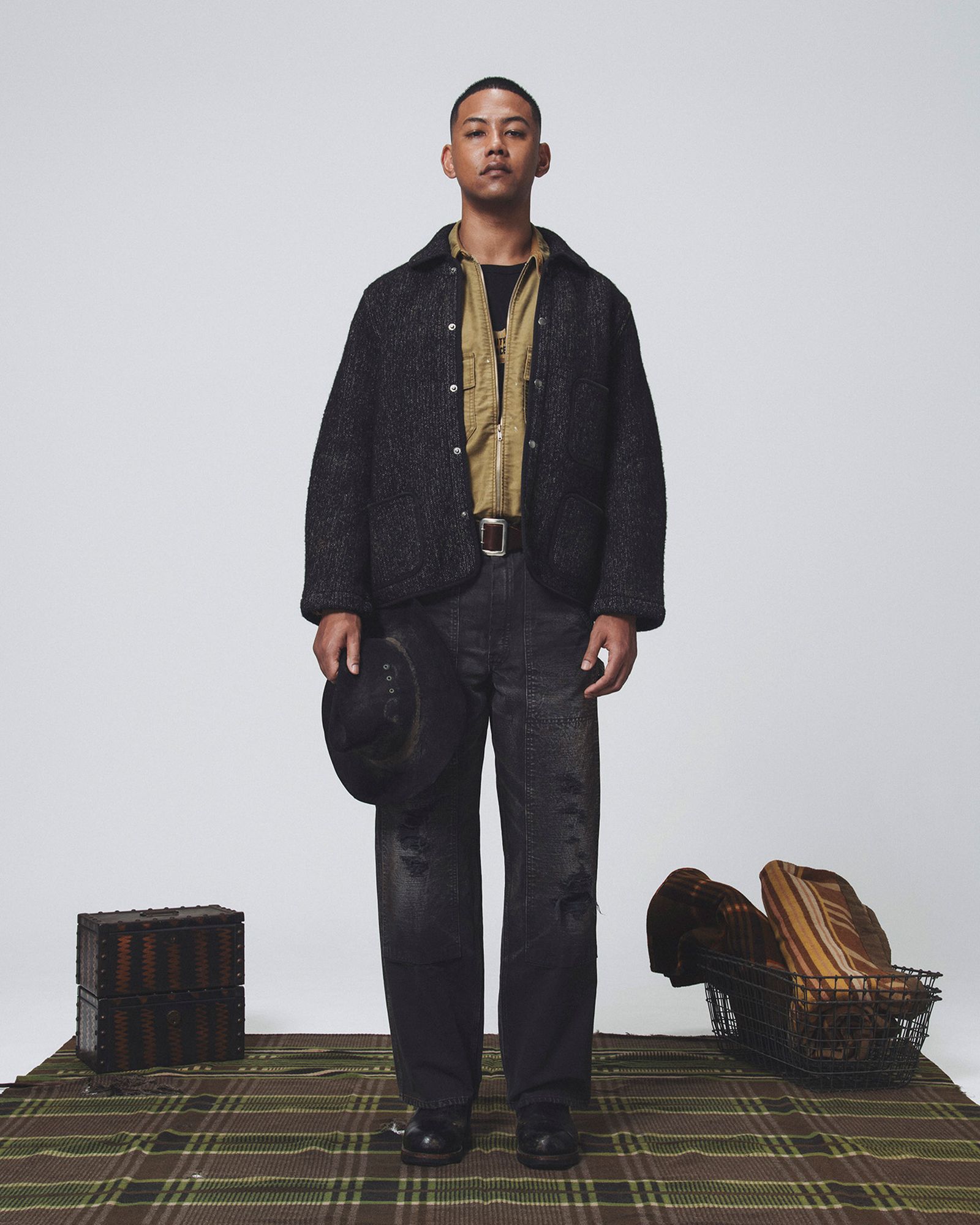 BOW WOW 26FW DOUBLE KNEE DUCK PANTS(BWU-DKDP)BLACK☆10月31日(土)発売！