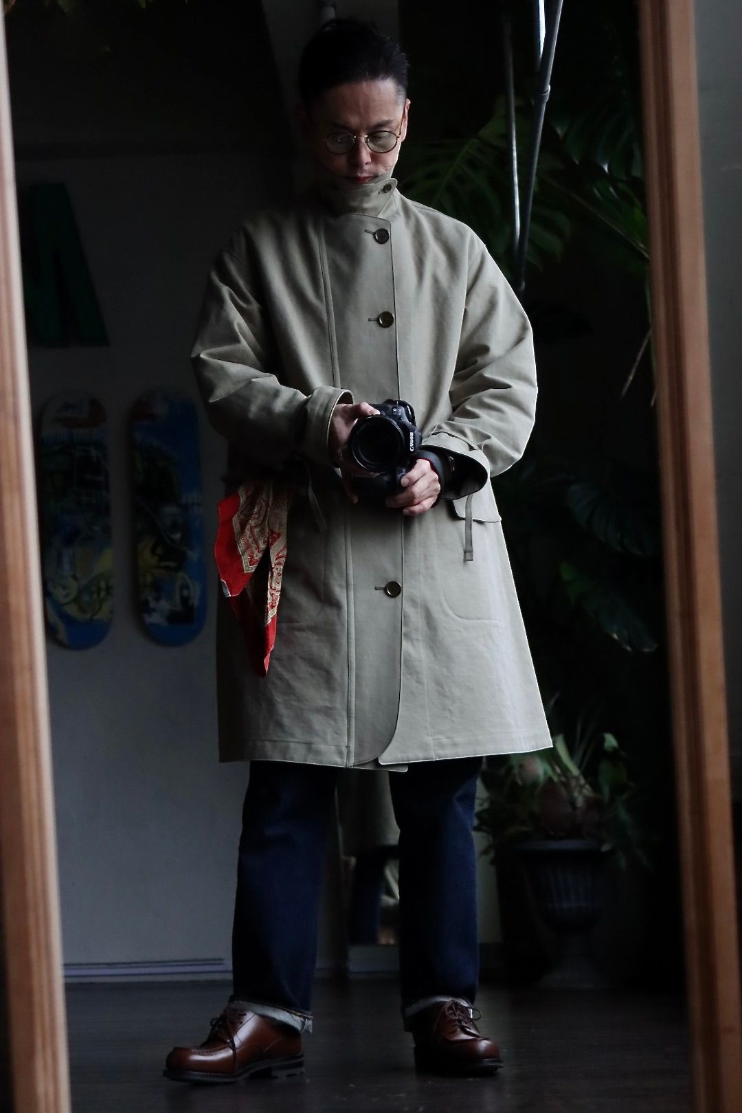 A.PRESSE アプレッセ23SSコート Motorcycle Half Coatスタイル2023.2.20.