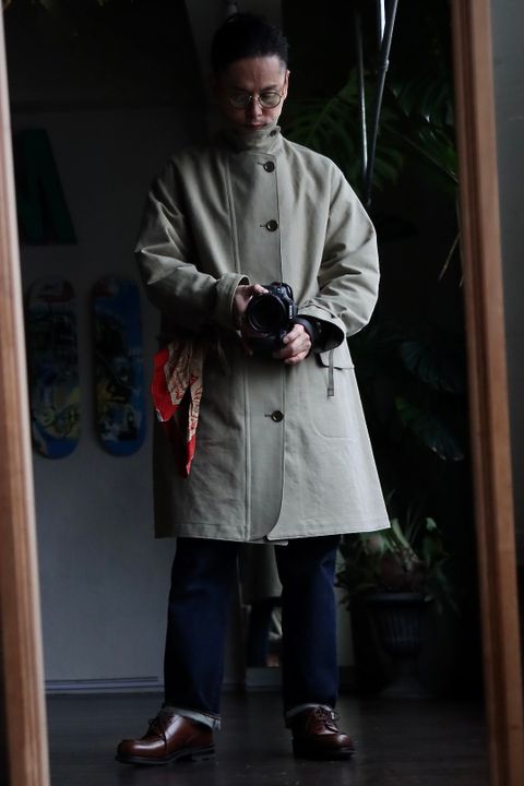 A.PRESSE アプレッセ23SSコート Motorcycle Half Coatスタイル2023.2.20.