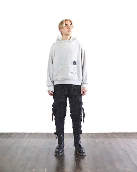 セントマイケル 24SS 新作 DAMAGE HOODIE style 2024.3.17