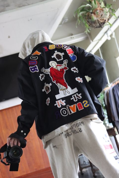 ©SAINT M×××××× ×DENIM TEARS SWING TOP"BLACK"L style.