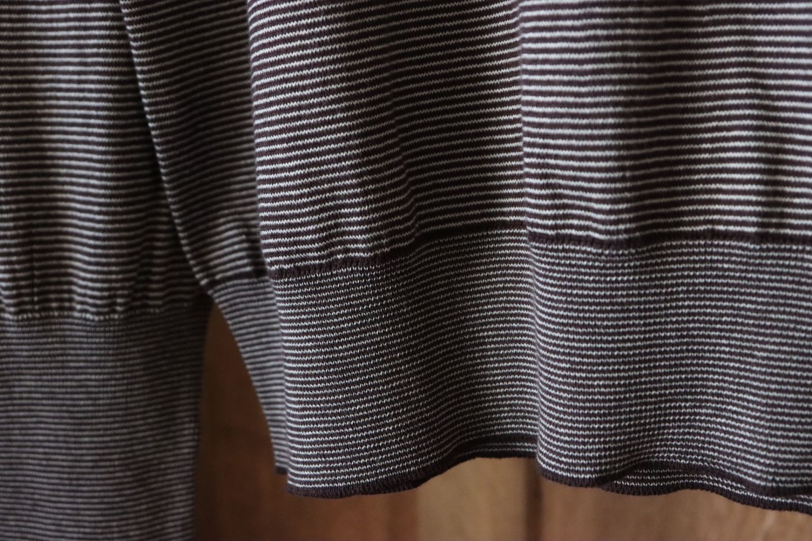 アプレッセ24SS ポロシャツ High Gauge L/S Striped Polo Shirts(24SAP-03-05K)BROWN×ECRU☆2月10日(土)発売！