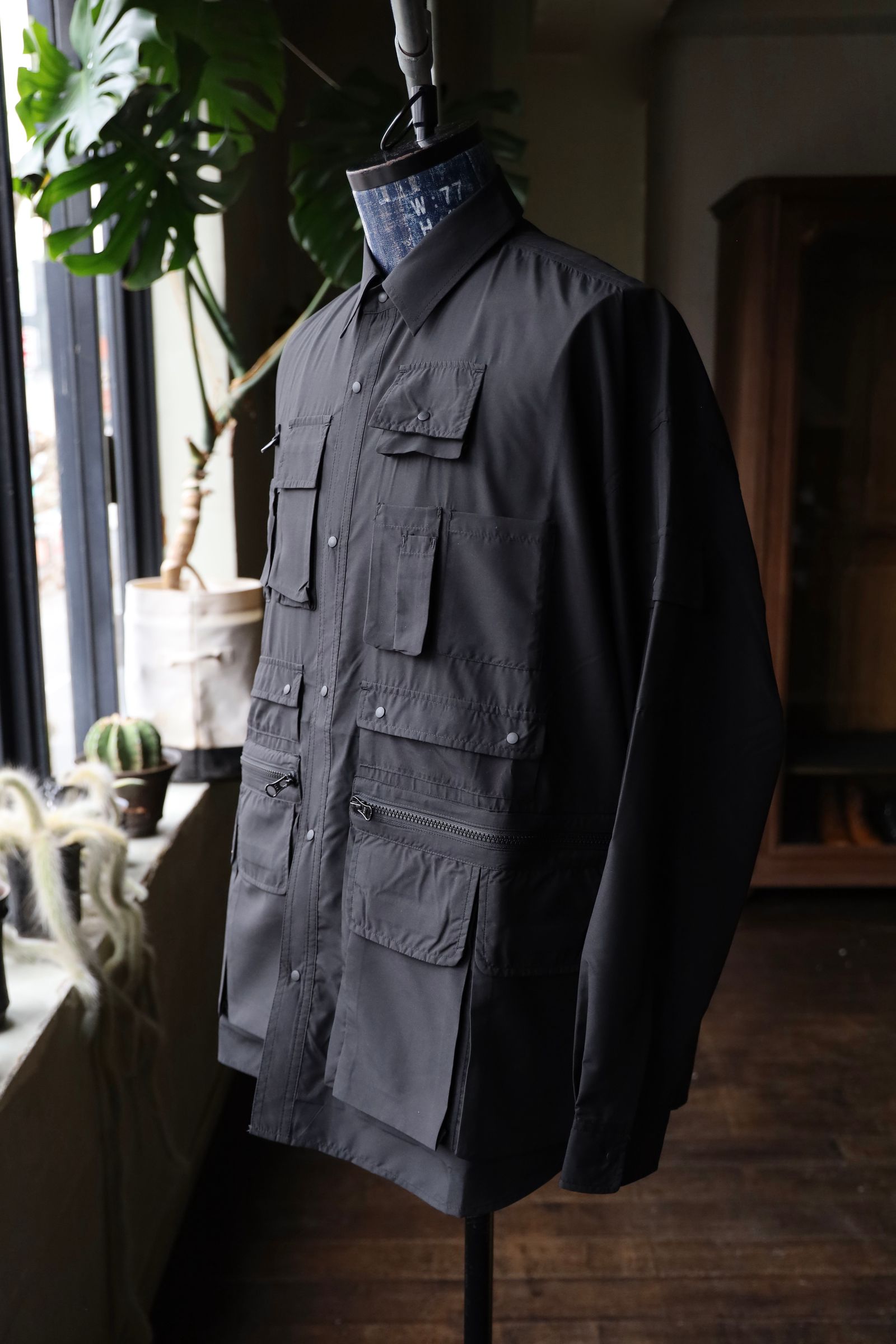 フレッシュサービス MINOTECH TAFFETA TACTICAL POCKET L/S SHIRT (FSC251-50234)BLACK☆3月15日(土)発売！