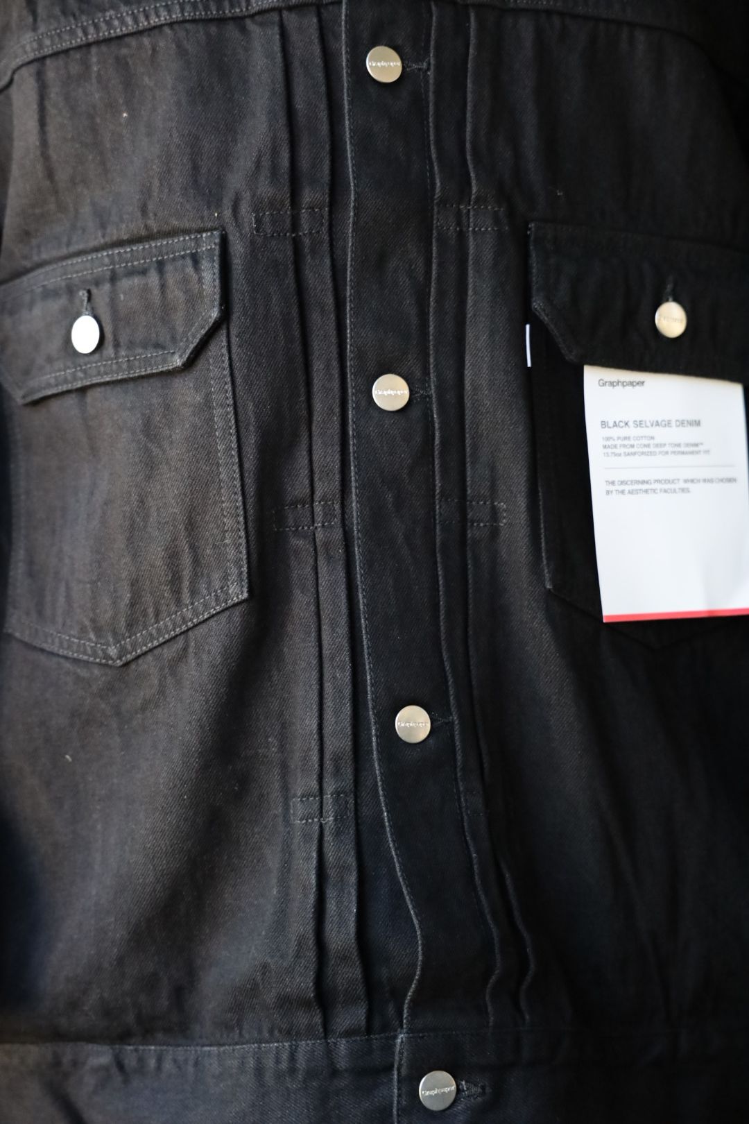 グラフペーパー Selvage Denim Jacket(GU253-20054RB)BLACK_WASHED