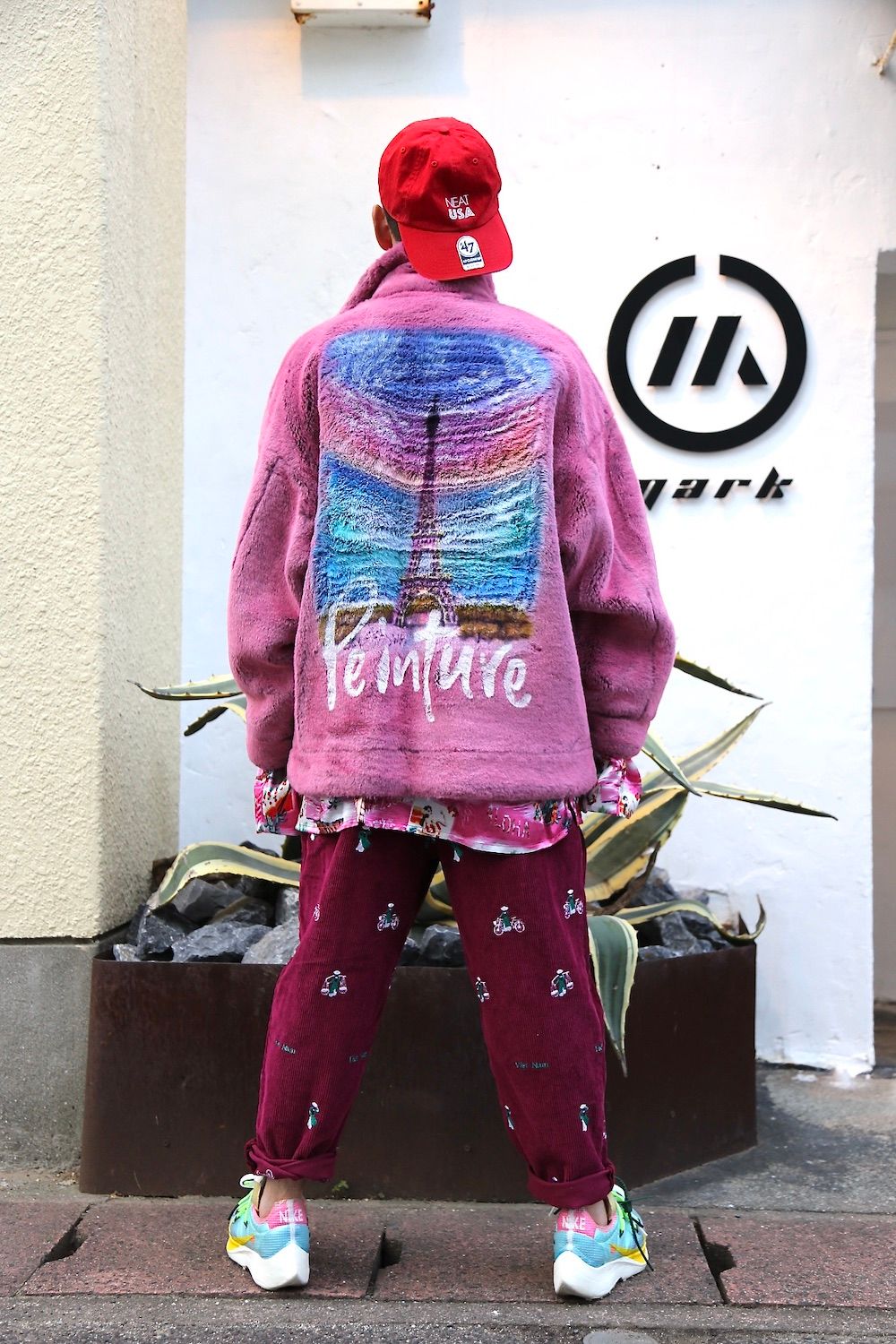 doublet HAND-PAINTED FUR JACKETピエロ