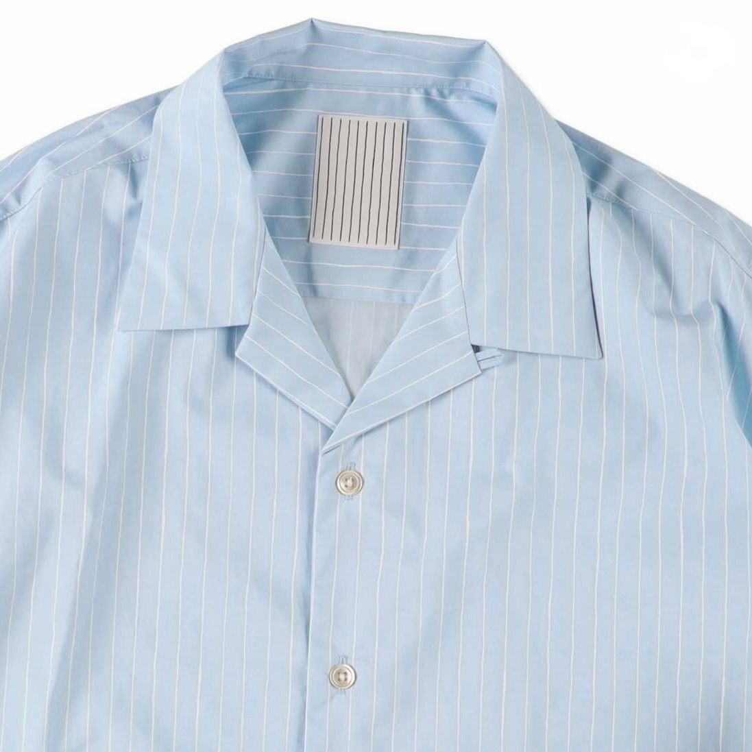 S.F.C 26SS エスエフシー COTTON STRIPE OPEN COLLAR SS SHIRT(SFCSS26S07)Sax☆5月9日(土)発売！
