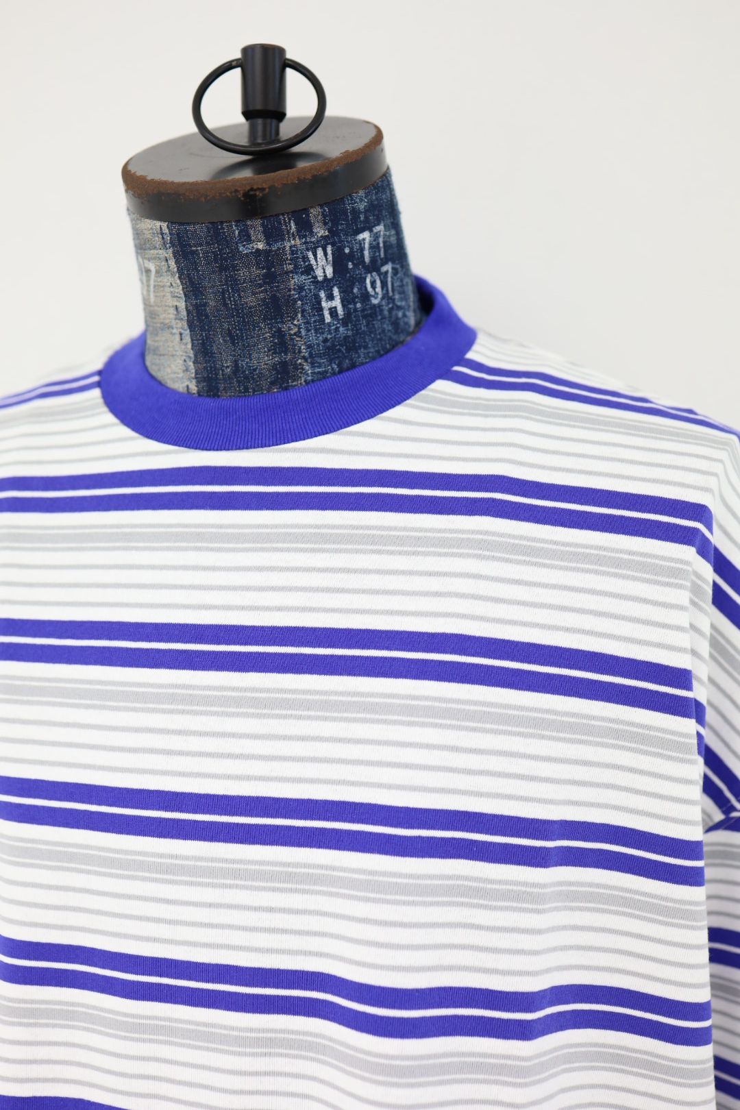 is-ness 26SS Border Balloon T-Shirt(26SS_48_1008SST01-B)WHITE x BLUE☆新作発売！