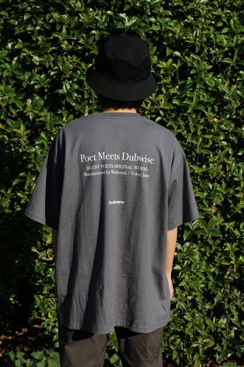 Graphpaper POET MEETS DUBWISE for Graphpaper Oversized Tee “WORDS AND SILENCE” style. 2021.06.21.