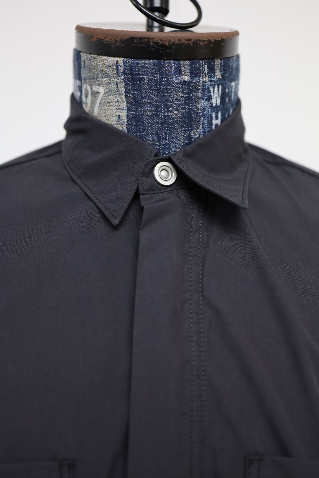 コムデギャルソンオム26SS 綿タイプライタージップアップシャツ(HQ-B002-051)BLACK☆2月6日(金)発売