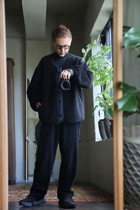 Graphpaper Wool Boa Liner Blouson"BLACK"スタイル