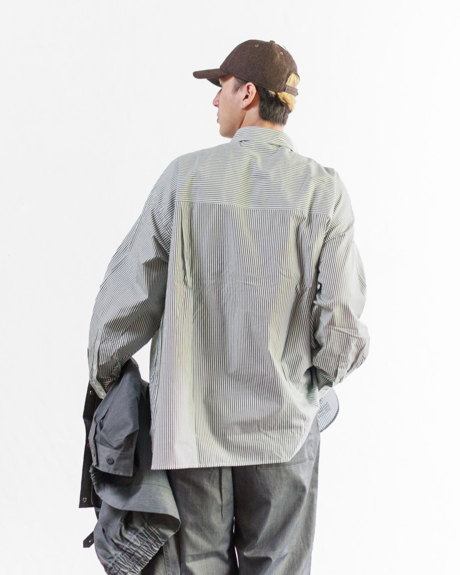 フレッシュサービス CORPORATE UNIFORM L/S SHIRT(FSC253-50105B)GREEN STRIPE☆8月9日(土)発売！